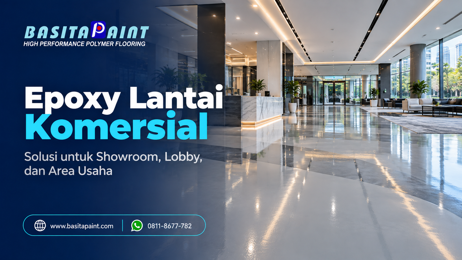 lantai epoksi komersial modern