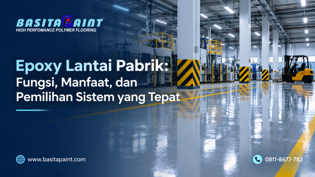 lantai epoxy pabrik modern berkilau